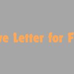 Leave Letter for Fever